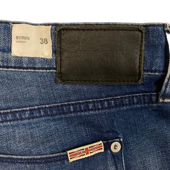 Hudson Byron Blue Straight Leg Jeans Size 38 - Picture 6 of 7